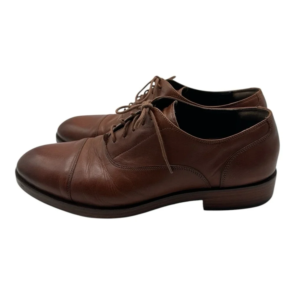 Cole Haan Grand OS Harrison Shoes Mens 9 M Brown‎ Leather Cap Toe Oxfords C24160